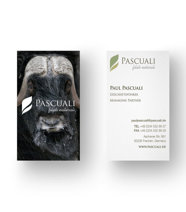 Pascuali — Luxury wool business cards