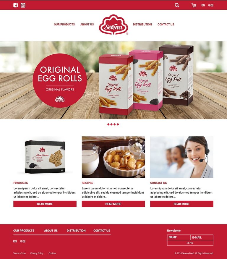 Serena — Web design